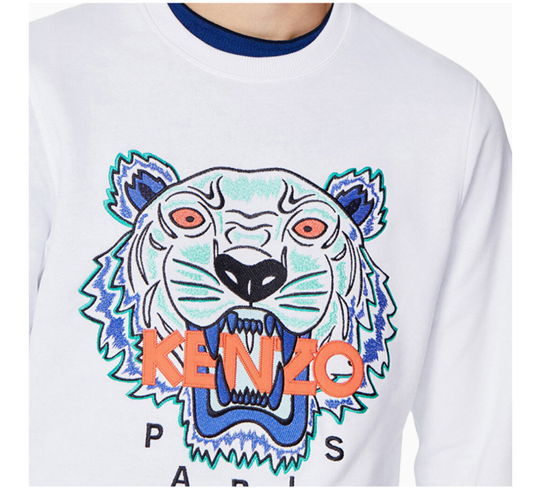 商品Kenzo|Kenzo 高田贤三 男士白色棉质卫衣 F555SW0014XW-01,价格¥1067,第8张图片详细描述