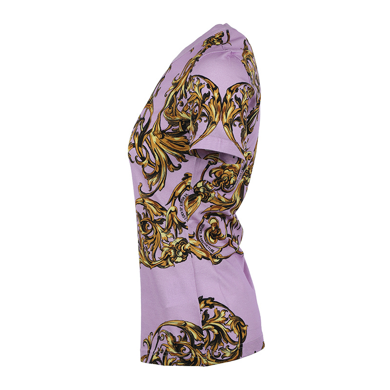 商品Versace|VERSACE JEANS 女浅紫短袖T恤 72HAH608-JS049-G30,价格¥1158,第7张图片详细描述