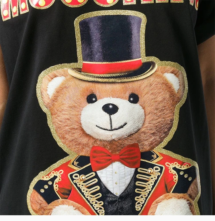 商品Moschino|MOSCHINO 黑色女士T恤 EV0702-0540-3555,价格¥1093,第9张图片详细描述