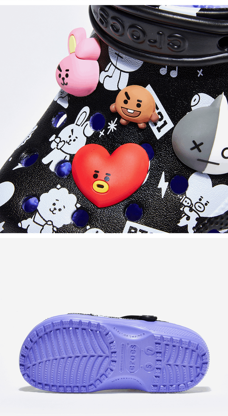 商品Crocs|【Brilliant|包邮包税】卡骆驰 CLASSIC LINE FRIENDS BT21 CLOG  凉鞋 沙滩鞋  CRS207967 BLACK/MULTI,价格¥334,第3张图片详细描述