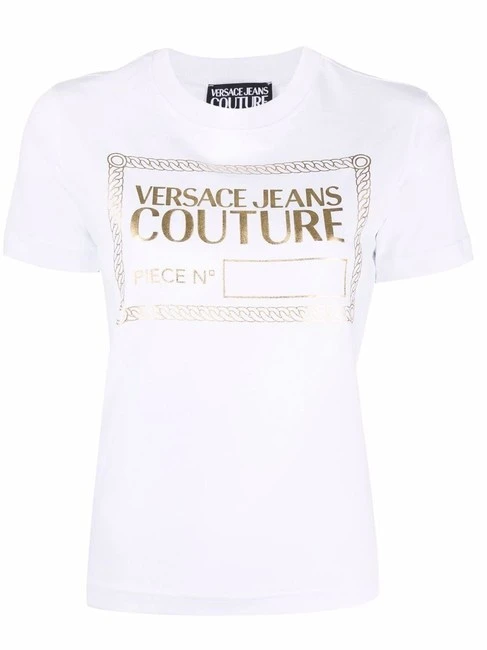 商品[国内直发] Versace|VERSACE JEANS 女士白色棉质圆领T恤 72HAHT17-CJ00O-G03,价格¥507,第1张图片详细描述