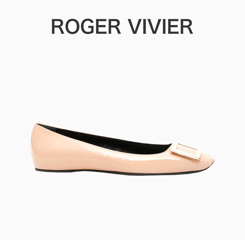 商品[国内直发] Roger Vivier|ROGER VIVIER 裸粉色女士平底船鞋 RVW40415280-D1P-M006,价格¥6173,第1张图片详细描述