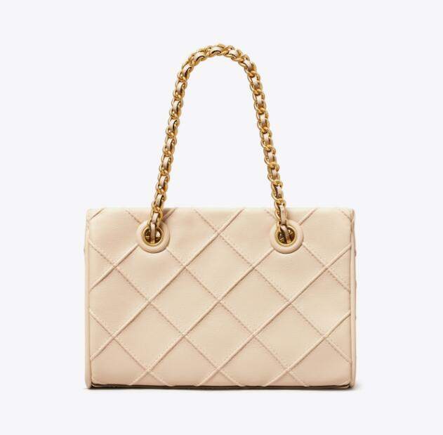 商品Tory Burch|汤丽柏琦 FLEMING女士迷你柔皮链条手提斜跨托特包152334（香港仓发货）,价格¥3515,第13张图片详细描述