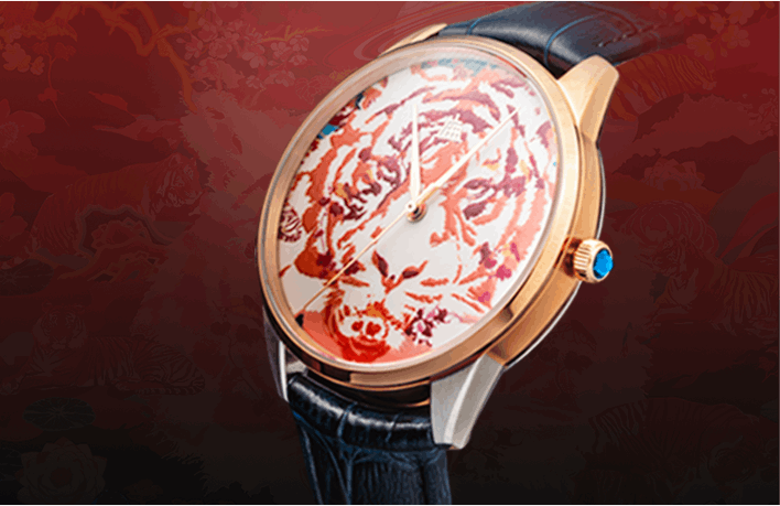 商品[国内直发] SHANGHAI WATCH|��大艺术家系列 虎入奇境 40毫米自动上链机械腕表,价格¥6461,第17张图片详细描述