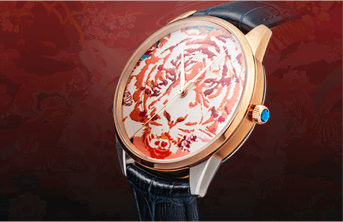 商品[国内直发] SHANGHAI WATCH|大艺术家系列 虎入奇境 40毫米自动上链机械腕表,价格¥6511,第17张图片详细描述