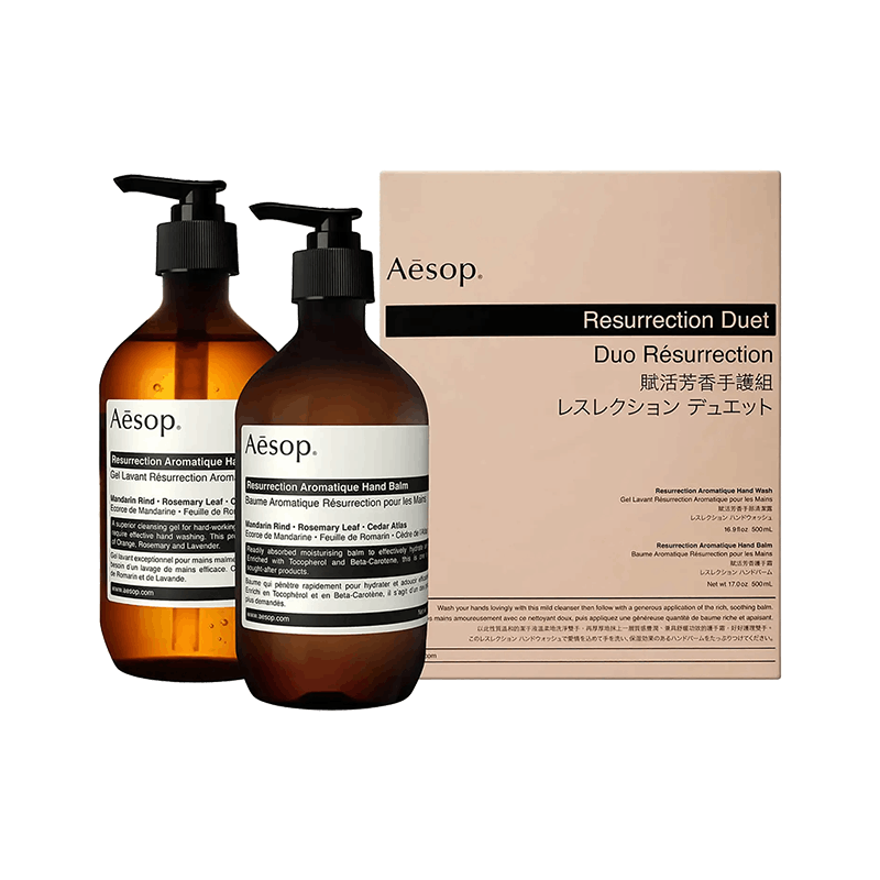 商品Aesop|伊索赋活芳香套装 洗手液500ml+护手霜500ml,价格¥864,第10张图片详细描述