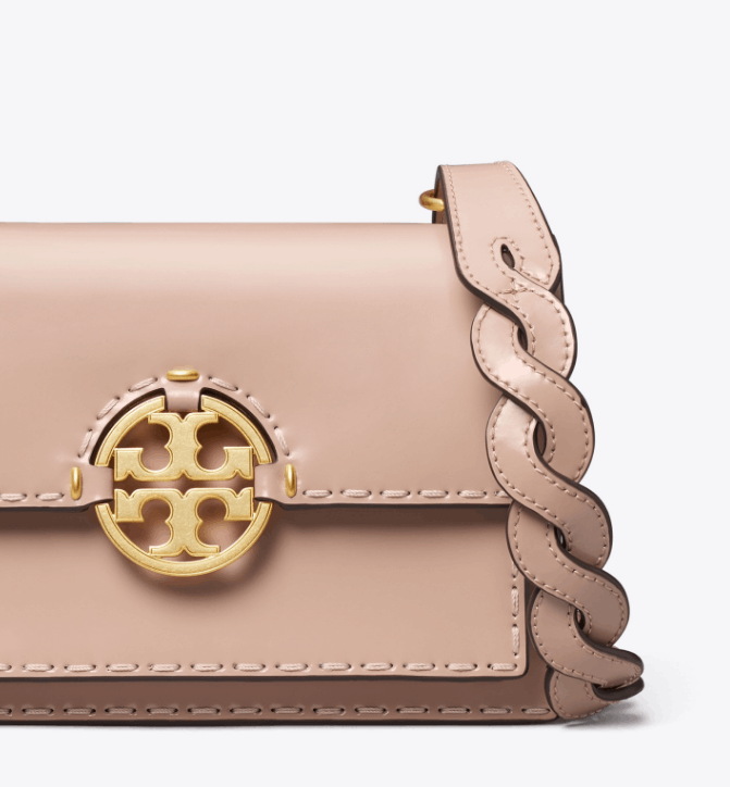 商品[国内直发] Tory Burch|TORY BURCH汤里柏琦 女士粉色漆皮单肩斜挎包145997-288,价格¥4650,第4张图片详细描述