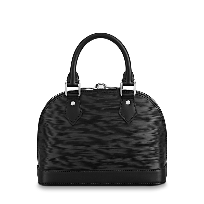 商品Louis Vuitton|预售10天 Louis Vuitton/路易威登 经典款ALMA BB系列 女士黑色水波纹牛皮革银扣银锁配可拆卸肩带拉链开合单肩斜挎手提包M40862,价格¥13983,第5张图片详细描述