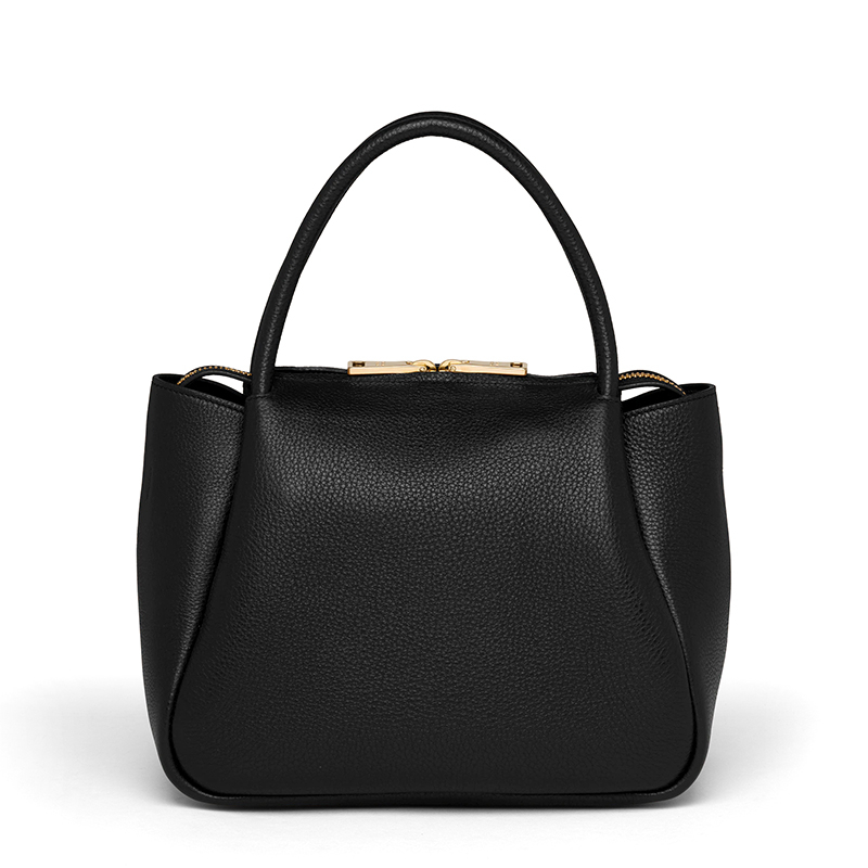 商品Prada|PRADA/普拉达 经典款 女士小号黑色皮革饰有三角徽标金扣配皮革肩带拉链开合单肩斜跨手提包1BC145_2DKV_F0002_V_OOO,价格¥17439,第3张图片详细描述