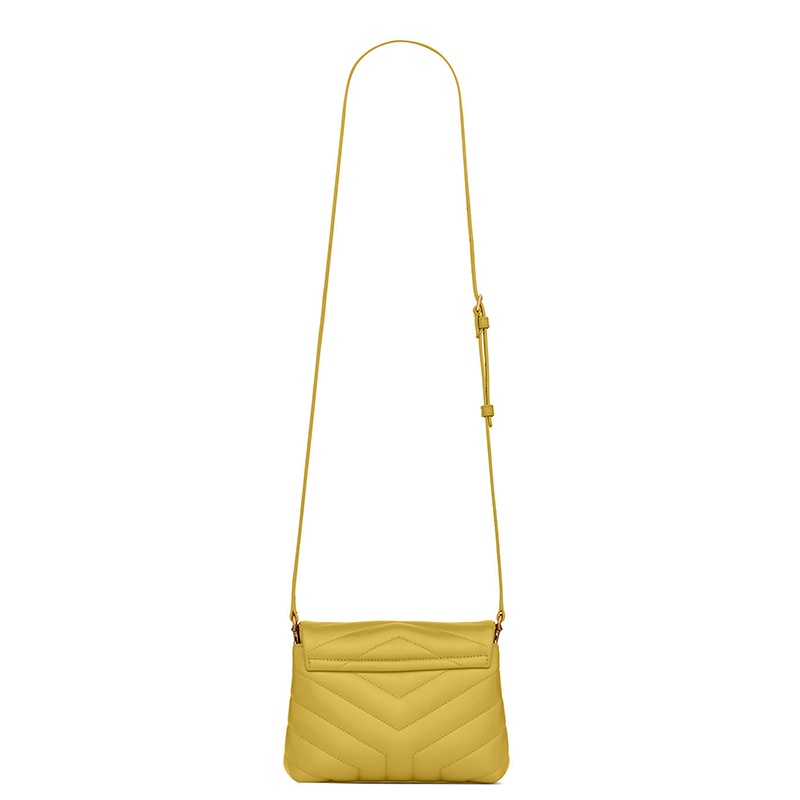 商品Yves Saint Laurent|SAINT LAURENT PARIS/圣罗兰 21秋冬新款LOULOUTOY系列 向日葵色绒面革绗缝皮革斜挎包,价格¥11265,第3张图片详细描述