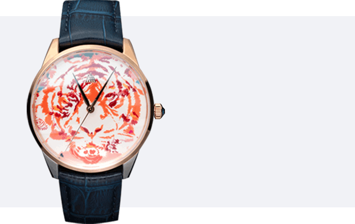 商品[国内直发] SHANGHAI WATCH|大艺术家系列 虎入奇境 40毫米自动上链机械腕表,价格¥6433,第19张图片详细描述