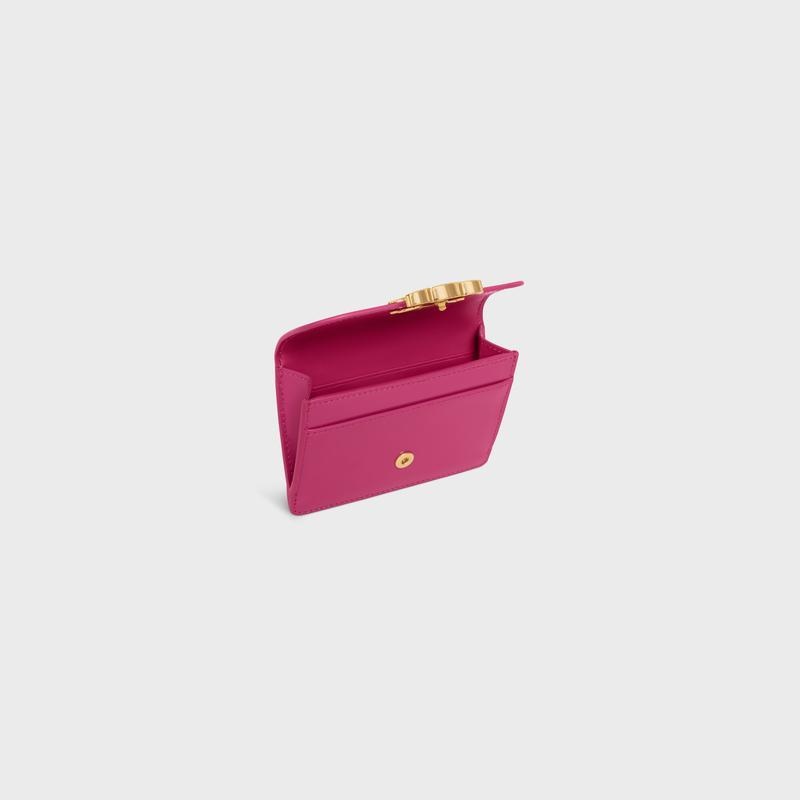 商品Celine|CELINE赛琳 女士紫红色小牛皮卡片夹,价格¥3239,第2张图片详细描述