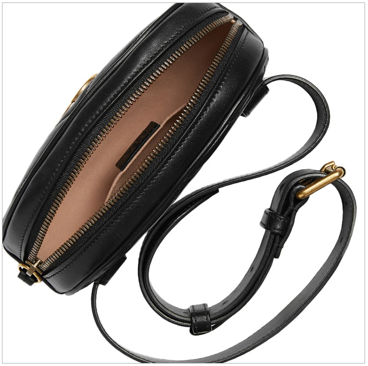商品[国内直发] Gucci|GUCCI 古驰 女士黑色皮革腰包 476434-DSVRT-1000,价格¥6402,第17张图片详细描述