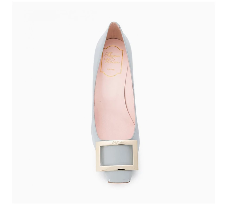 商品Roger Vivier|ROGER VIVIER 女士浅蓝色牛皮高跟鞋 RVW40015280-D1P-U007,价格¥3984,第8张图片详细描述