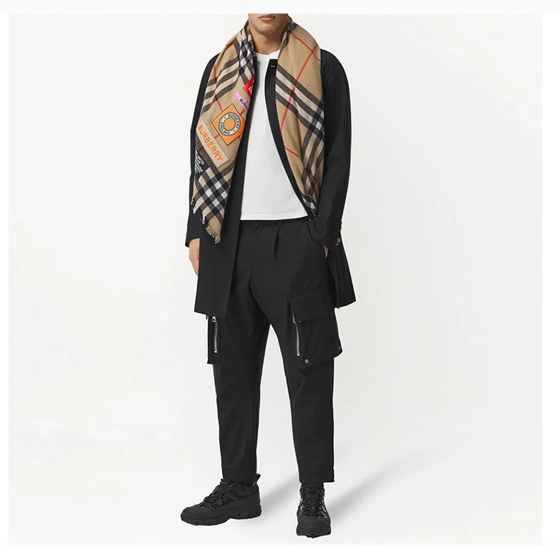 商品Burberry|BURBERRY 棕色男士围巾 8039430,价格¥3274,第5张图片详细描述