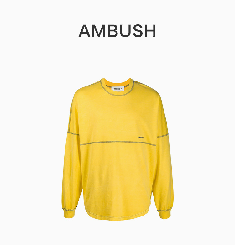 商品[国内直发] Ambush|AMBUSH 男士黄色卫衣 BMAB001-F20JER001-1800,价格¥1514,第1张图片详细描述