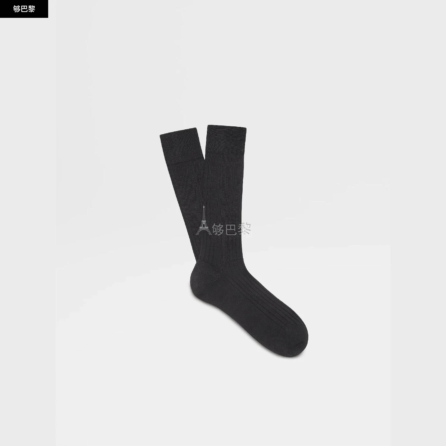 商品Zegna|【预售】 杰尼亚 24秋冬 男士 袜子 Navy Blue Cotton Socks N4V40-010-402,价格¥677,第2张图片详细描述