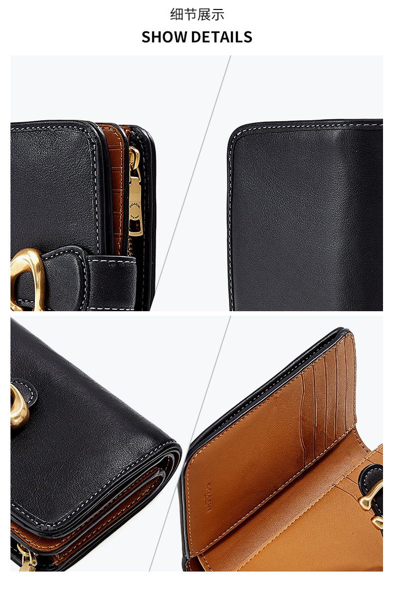 商品[国内直发] Coach|蔻驰钱包COACH奢侈品女士专柜款2折经典C扣小号钱包米色人造革礼物送女友CA194 B4SHG,价格¥443,第6张图片详细描述