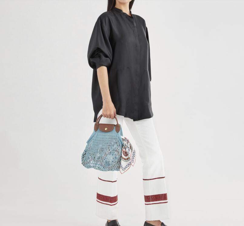 商品Longchamp|珑骧女士织物手提单肩包购物网袋多色大号/迷你（香港仓发货）,价格¥658,第15张图片详细描述