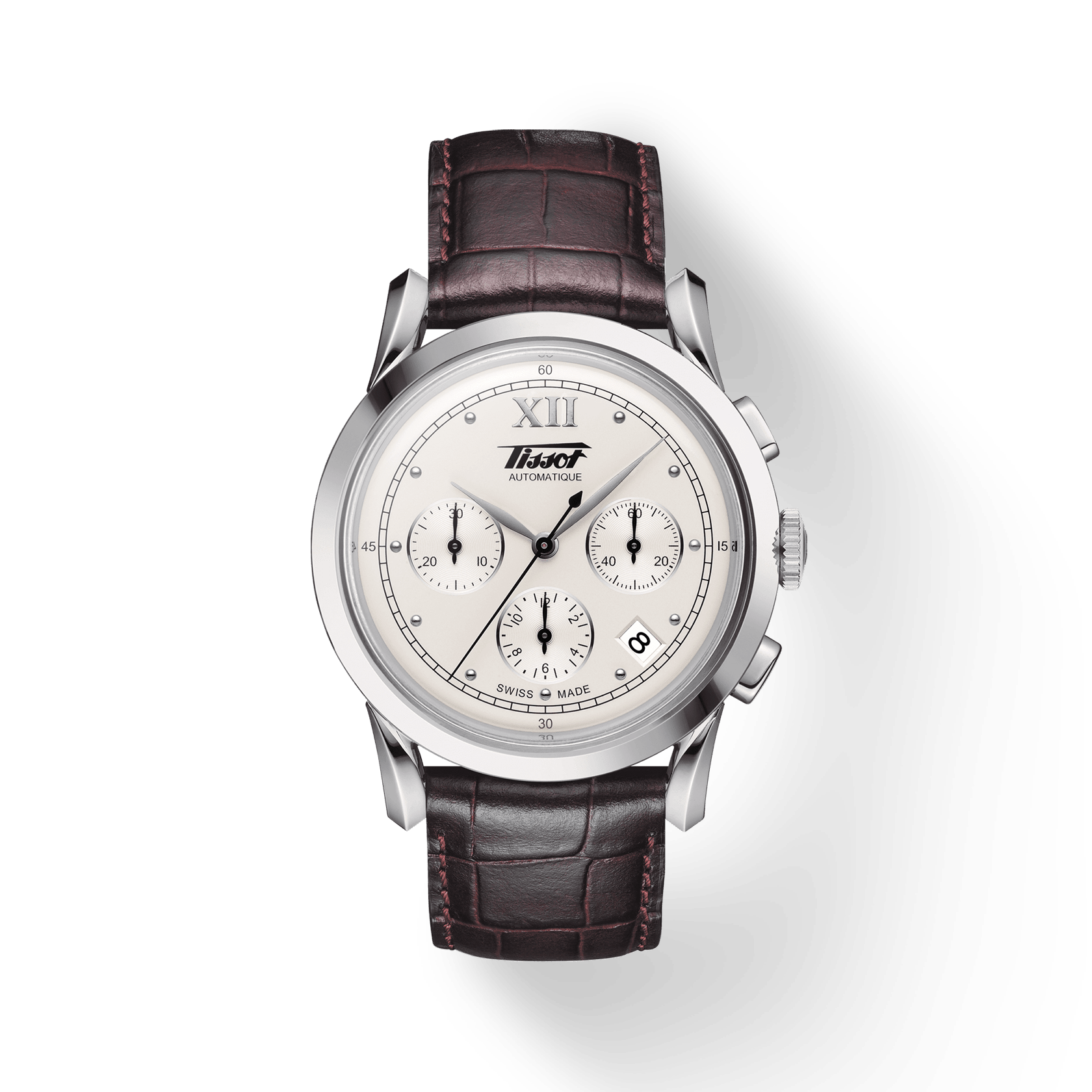 商品[国内直发] Tissot|天梭怀旧经典系列1948复刻版皮带机械男表T66.1.712.33支持中检鉴定假一赔三,价格¥13289,第1张图片详细描述
