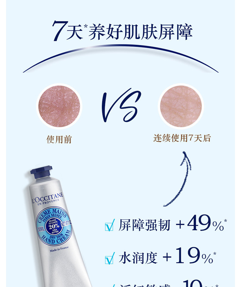 商品L'Occitane|包邮 |乳木果手霜 30ML【香港直发】,价格¥90,第8张图片详细描述