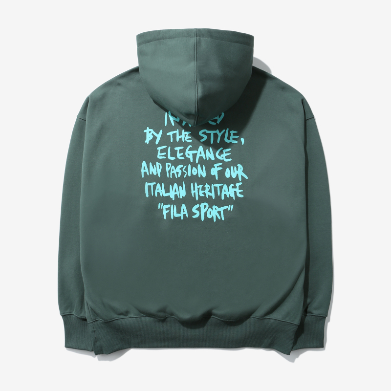 商品Fila|【享贝家】FILAOverfit Typography 连帽衫卫衣红色/绿色 FS2POD3125X （特价活动款）,价格¥178,第9张图片详细描述