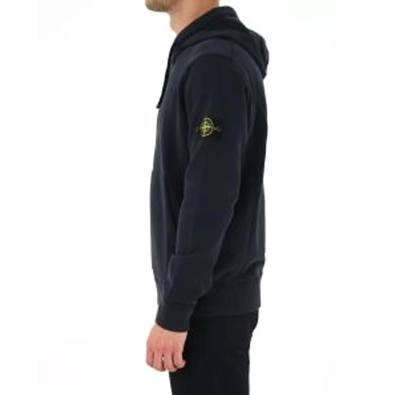 商品Stone Island|STONE ISLAND 男士深蓝色棉质连帽卫衣 751564120-V0020,价格¥1658,第1张图片详细描述