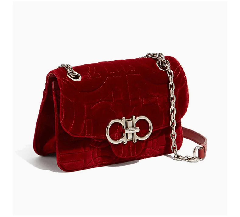 商品[国内直发] Salvatore Ferragamo|Salvatore Ferragamo 菲拉格慕 女士红色单肩包斜挎包 21-H248-695982,价格¥4117,第5张图片详细描述