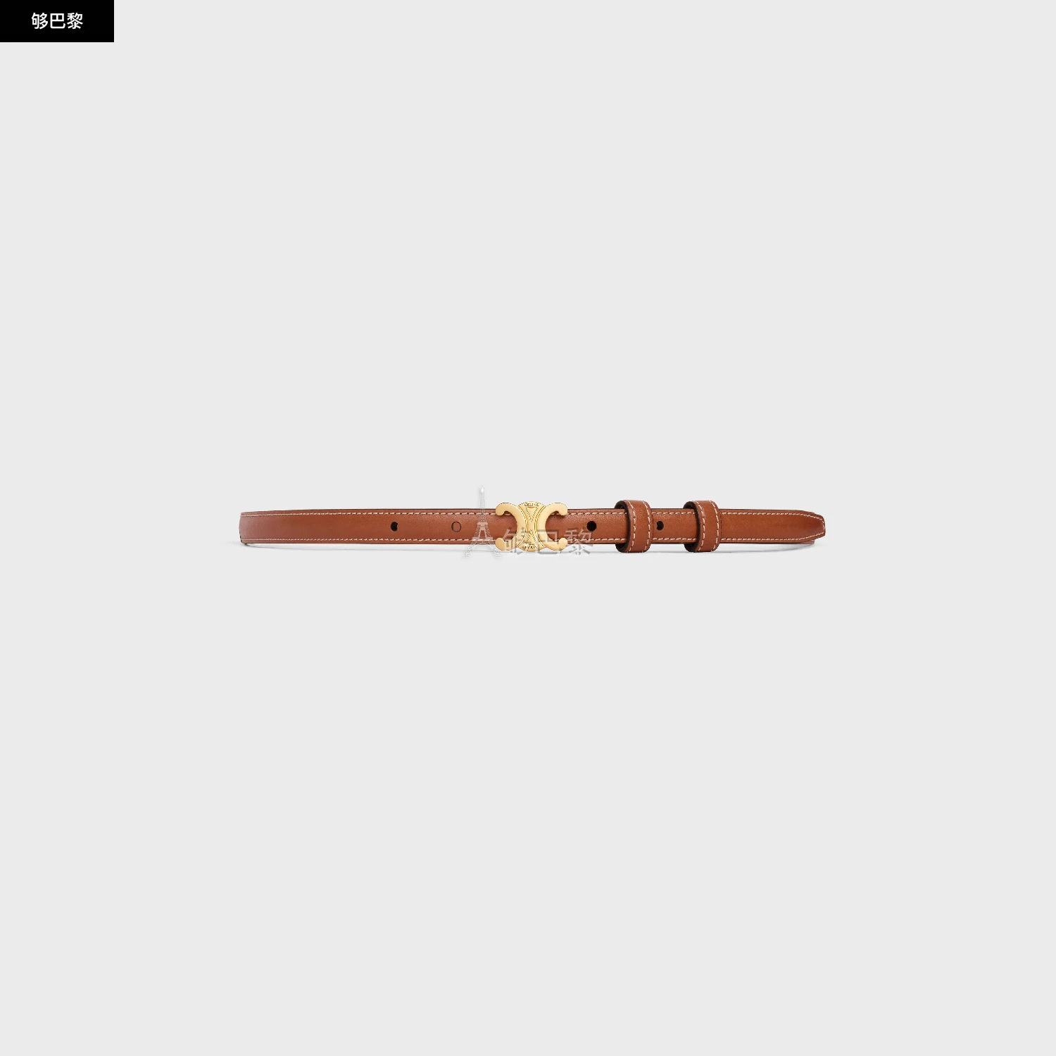 商品Celine|【预售】 赛琳 25春夏 女士 腰带 TEEN TRIOMPHE牛皮革腰带 45BA33A78.04LU ,价格¥3823,第2张图片详细描述