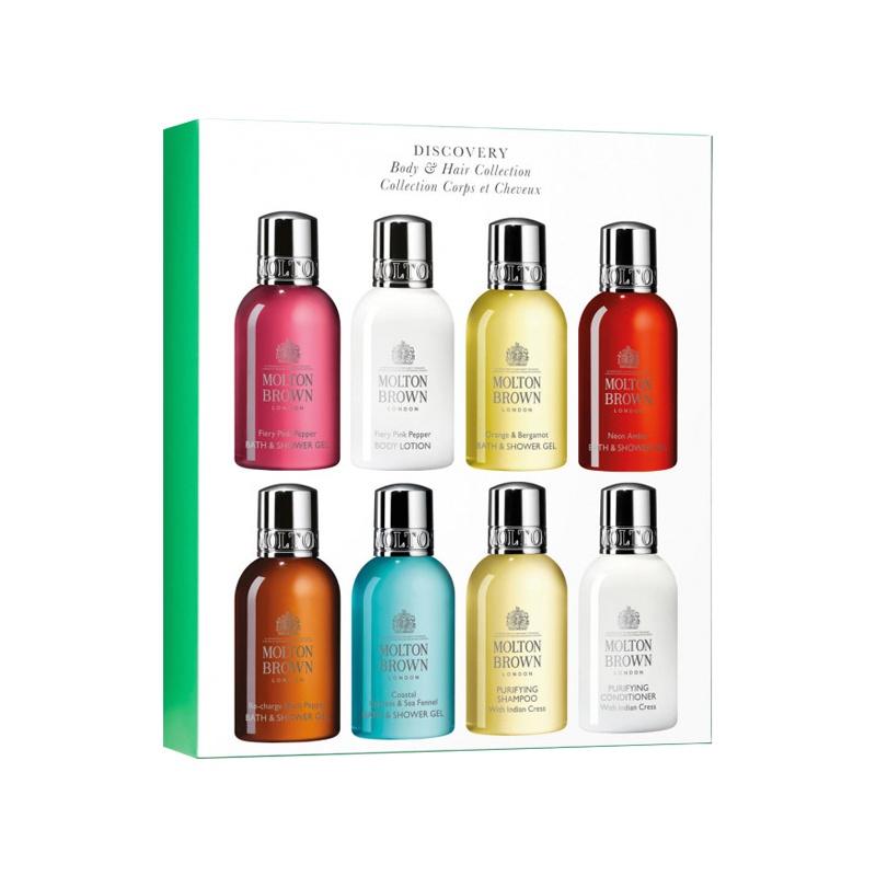 商品Molton Brown|MOLTON BROWN摩顿布朗 身体和头发护理旅行8件套套装 8x50ml （印度水芹净化洗护）,价格¥267,第2张图片详细描述