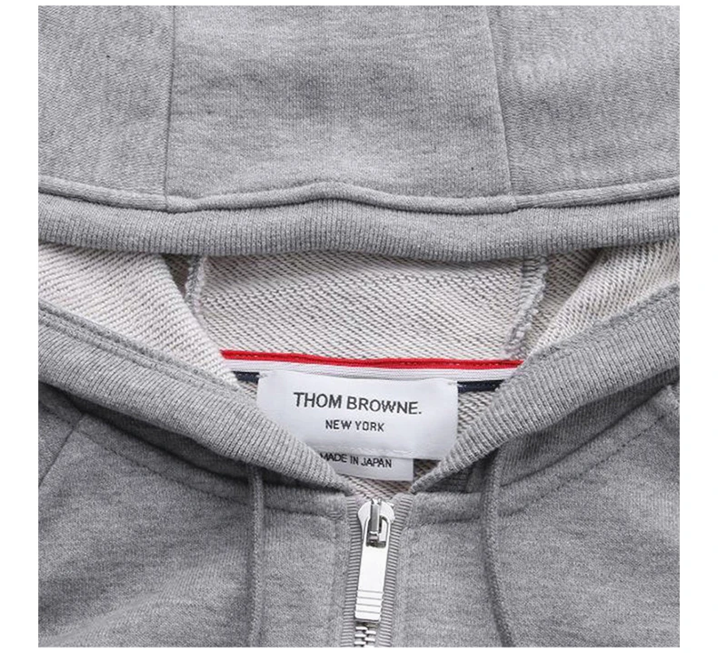 商品[国内直发] Thom Browne|THOM BROWNE 灰色男士卫衣/帽衫 MJT022H-00535-068,价格¥5026,第6张图片详细描述