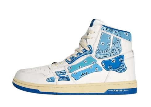 商品[国内直发] AMIRI|Amiri SKEL-TOP HI 高帮皮革运动板鞋 骨头鞋 白蓝,价格¥3865,第5张图片详细描述