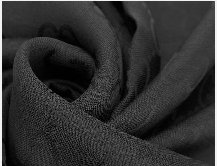 商品Gucci|GUCCI 黑色女士围巾 165904-3G646-1000,价格¥1279,第3张图片详细描述