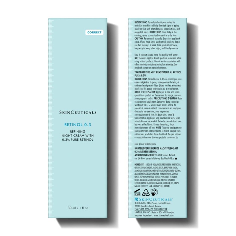 商品SkinCeuticals|修丽可 0.3%视黄醇抗皱精华晚霜30ml 高纯真A醇淡化细纹提拉紧致,价格¥576,第10张图片详细描述