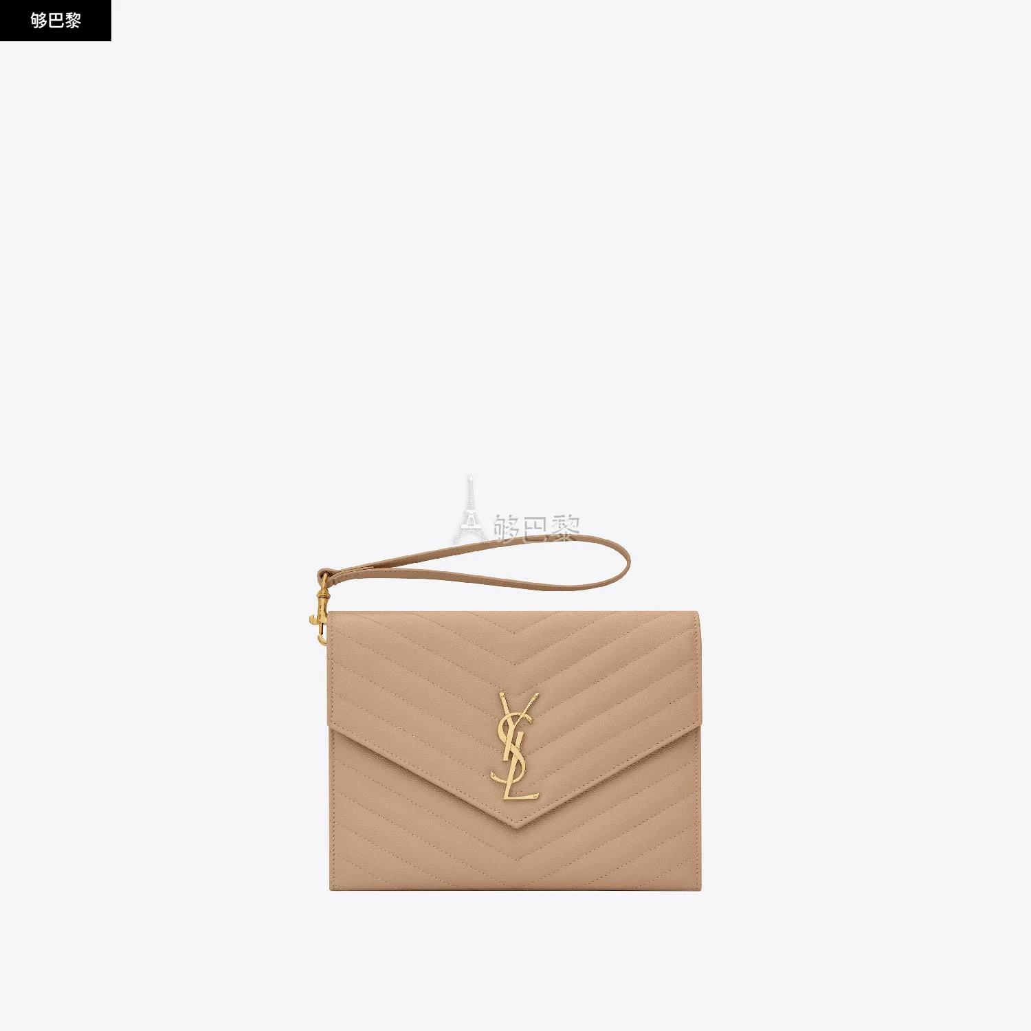 商品Yves Saint Laurent|【预售】 YSL圣罗兰 24秋冬 女士 手拿包 MONOGRAM绗缝粒面压印皮革手拿包 617662BOW012721,价格¥5920,第3张图片详细描述