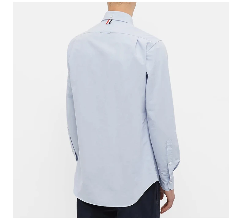 商品Thom Browne|THOM BROWNE 蓝色男士衬衫 MWL001A-06496-480,价格¥3183,第6张图片详细描述