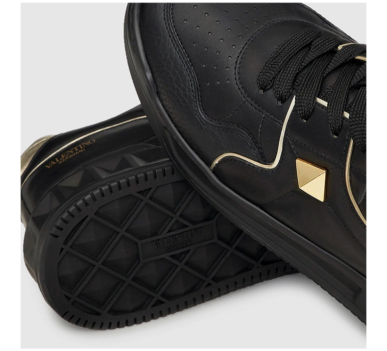 商品Valentino|VALENTINO 男士黑色皮革运动鞋 1Y2S0E71-RUS-ED6,价格¥3839,第8张图片详细描述