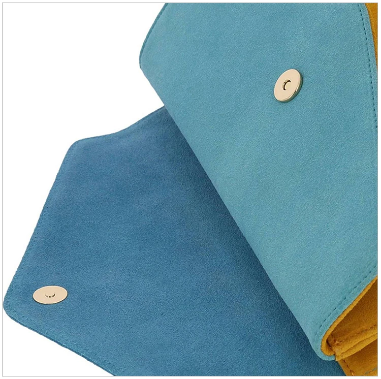 商品[国内直发] TWINSET|TWINSET 女士蓝色拼黄色天然皮革挎包 OS8TDP-02483,价格¥324,第6张图片详细描述