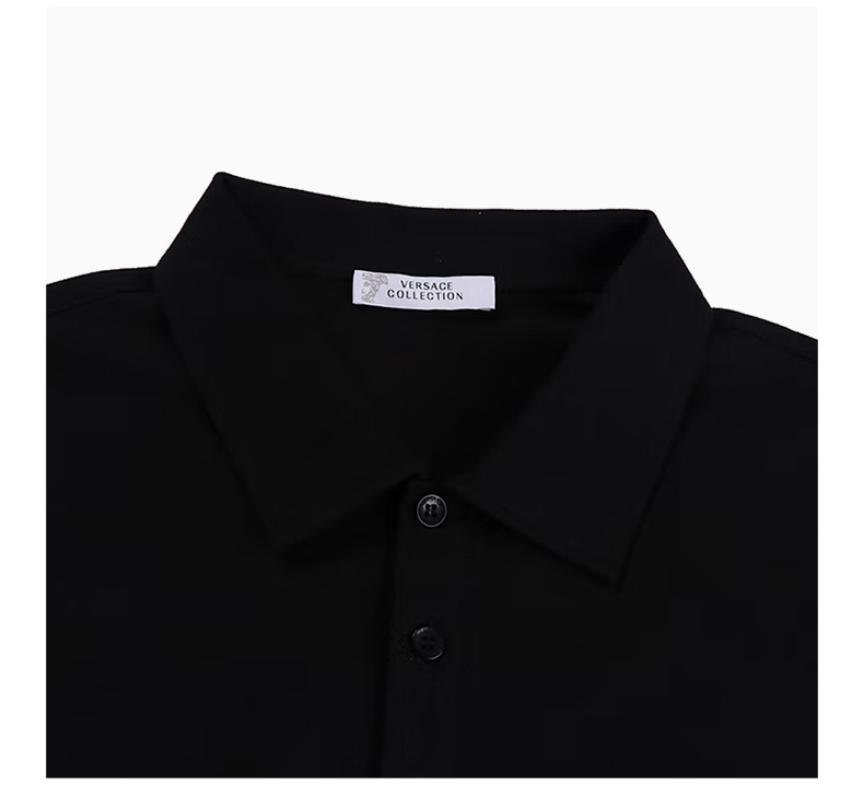 商品Versace|VERSACE COLLECTION 男士黑色棉质POLO衫 V800708-VJ00180-V9001,价格¥600,第8张图片详细描述