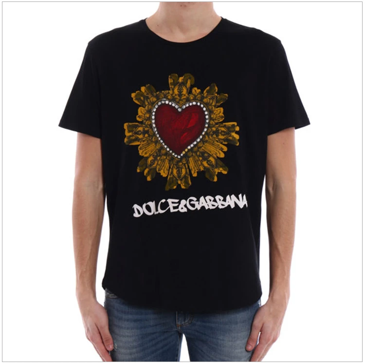 商品Dolce & Gabbana|Dolce&Gabbana 杜嘉班纳 男士黑色圆领半袖 G8IG8T-FH7OF-HNP30,价格¥1297,第6张图片详细描述
