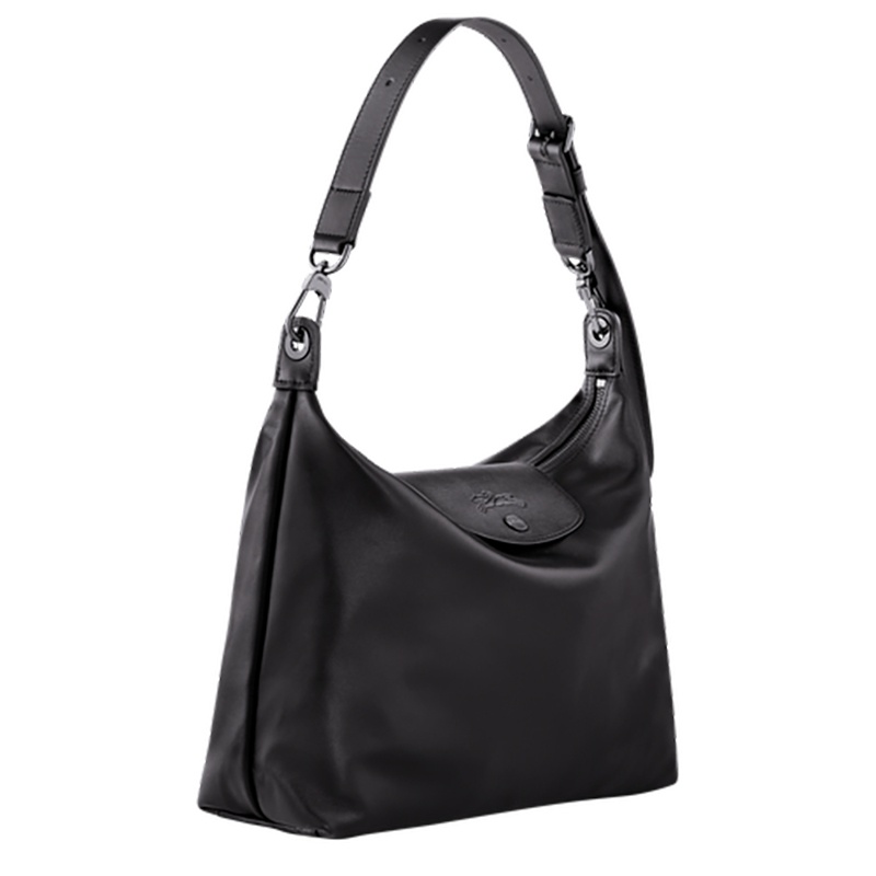 商品Longchamp|珑骧（longchamp）色小牛皮单肩包经典款送女友礼物 黑色,价格¥3845,第5张图片详细描述