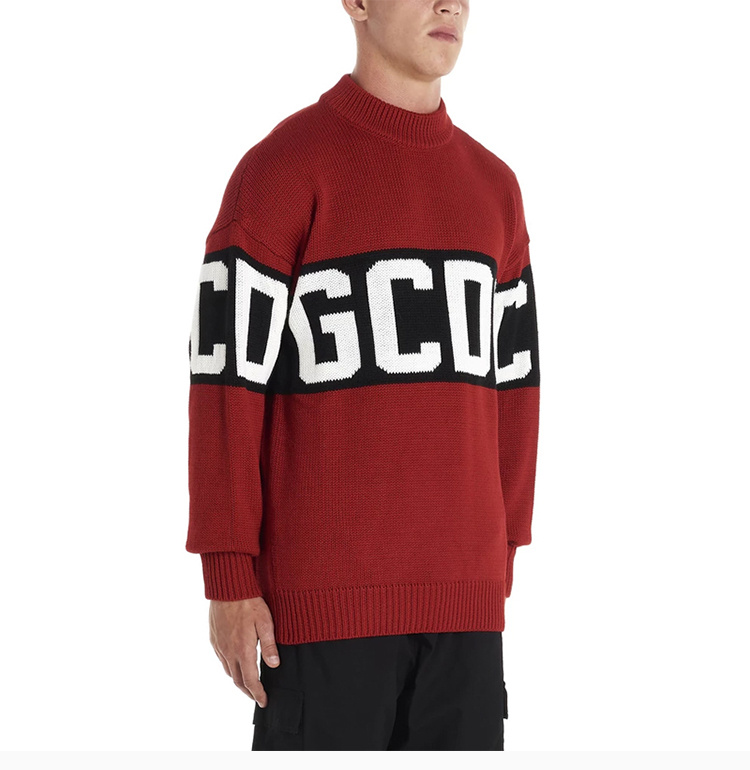 商品GCDS|GCDS 红色男士套头针织毛衣 CC94M020050-RED,价格¥1283,第4张图片详细描述