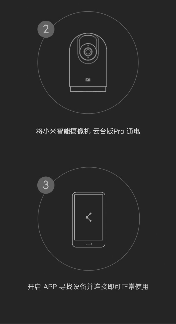 商品[国内直发] XIAOMI|小米智能摄像机云台版pro 家用监控器摄像头 手机查看 2K超清 AI智能 看家 360°全景 MI,价格¥320,第21张图片详细描述