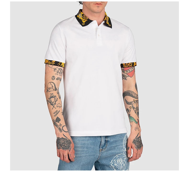 商品[国内直发] Versace|VERSACE 白色男士POLO衫 74GAGT18-CJ01T-003,价格¥1496,第6张图片详细描述