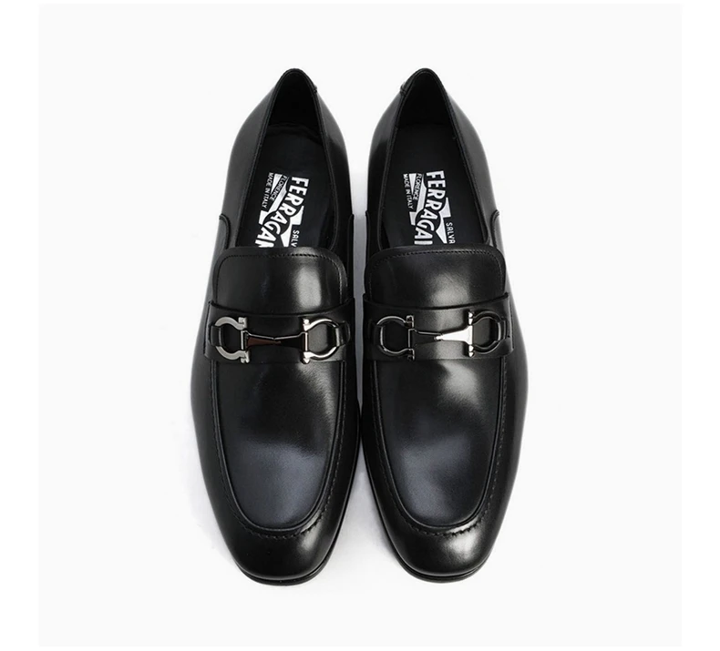 商品Salvatore Ferragamo|SALVATORE FERRAGAMO 黑色男士系带正装鞋 0618471,价格¥3417,第7张图片详细描述