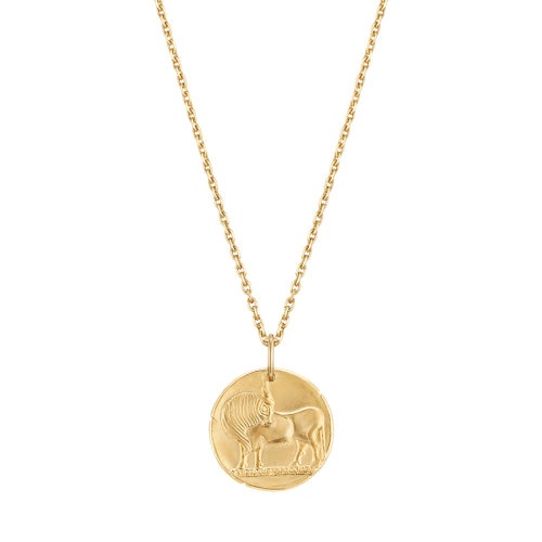 商品Van Cleef & Arpels| Van Cleef & Arpels/梵克雅宝 新款Zodiaque十二星座系列 18K金黄金Tauri金牛座徽章圆形吊坠VCARP7SS00,价格¥20307,第2张图片详细描述