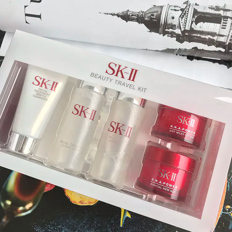 商品SK-II|SK-II旅行装四件套中样九件套装洗面奶清莹露神仙水大红瓶面霜前男友面膜【香港直邮】,价格¥257,第1张图片详细描述
