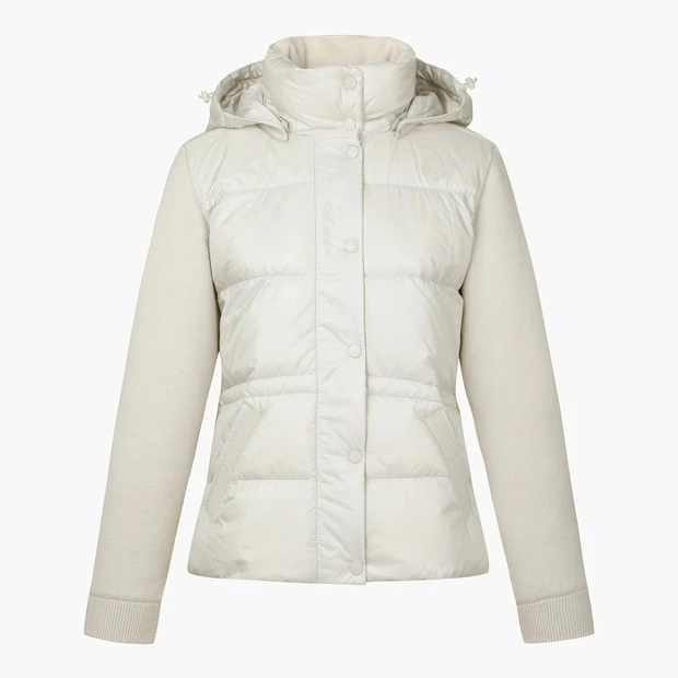 商品【预售商品15天发货】 DESCENTE|高尔夫系列女性针织混合中长款羽绒服时尚保暖 DO42WFKOO2-LBGG,价格¥2027,第16张图片详细描述