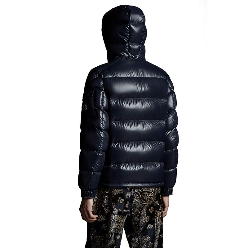 商品Moncler|陈奕迅同款/蒙克莱  MAYA系列 男士午夜蓝色漆面尼龙羽绒服,价格¥11518,第3张图片详细描述