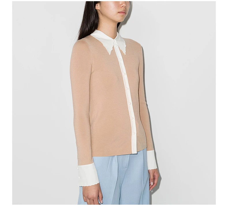 商品[国内直发] Chloé|CHLOE' 女拼色女士针织衫/毛衣 C21WMC06-535-6H3,价格¥3535,第5张图片详细描述